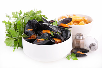 mussel and french fries