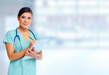 Beautiful doctor woman