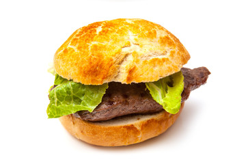 Horse meat steak burger