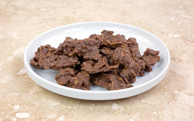 Milk chocolate cornflake clusters