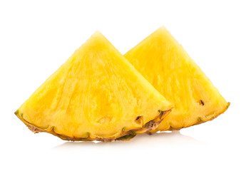 pineapple slices isolated on white