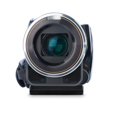 Digital video camera isolated on white background