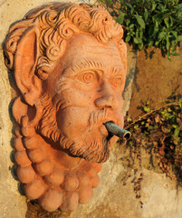 drink water source in tuscan terracotta