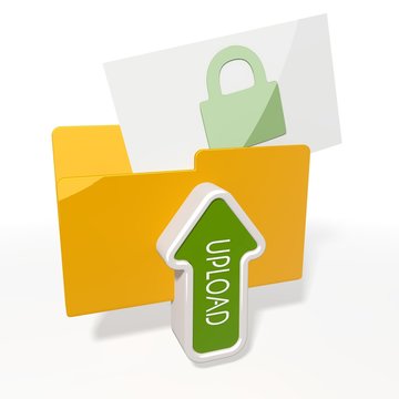 upload secure file folder icon