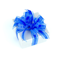 Gift box isolated white background