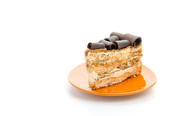 Coffee cake isolated on white background