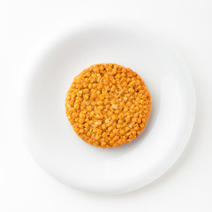 One Grain Cookie on White Round Dish
