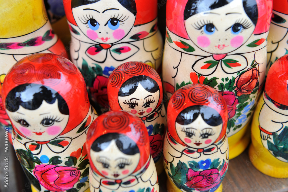 Wall mural Typical russian toy -Matryoshka dolls