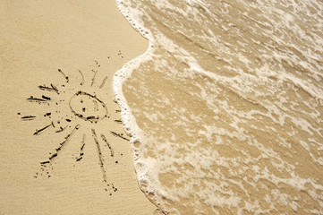 sun picture at the  beach