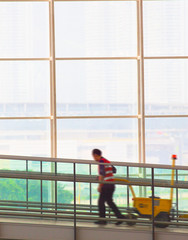 Fototapeta na wymiar worker at the airport