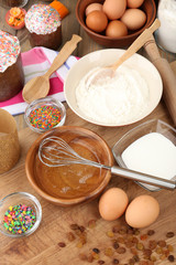 Easter cake preparing in kitchen