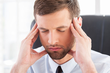 Fototapeta premium Feeling tired and depressed.