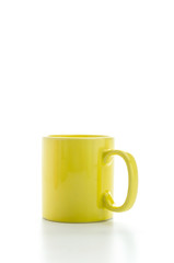 Color mug isolated on white
