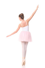 Naklejka premium młody piękny tancerz pozowanie na tle studio