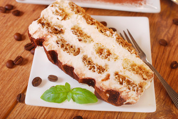 slice of tiramisu cake