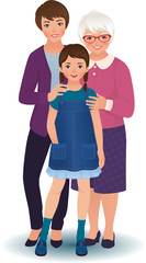 Grandmother with daughter and granddaughter