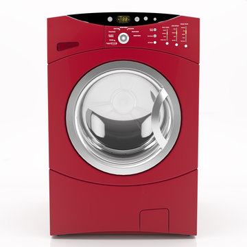 Red Washer isolated - 3d render