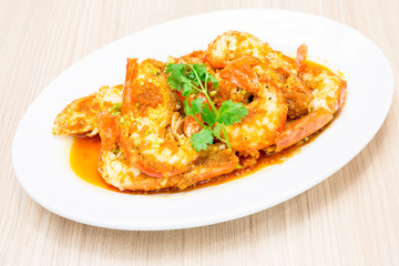 garlic sauce river prawn