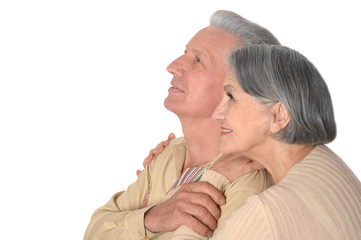 Senior couple isolated