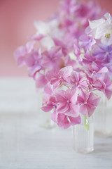 Shabby Chic Background with purple and pink flowers