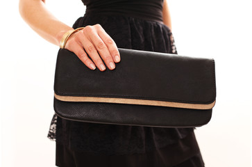 schwarze Handtasche