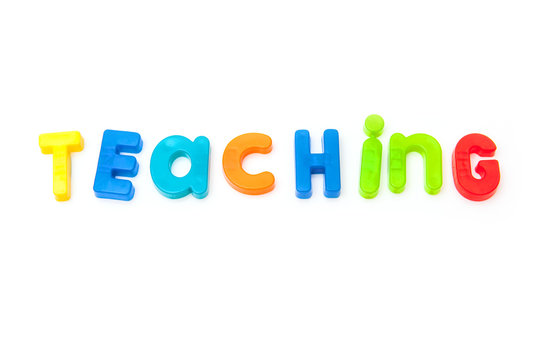 Teaching written in magnetic letters