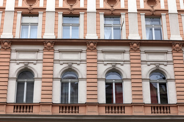 Wall of red building