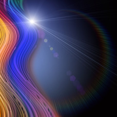 futuristic wave background design with lights