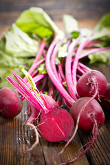 Beetroots on the wooden table