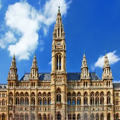 Zelfklevend Fotobehang Viena, beautiful City hall. Austria © Freesurf