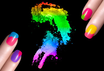 Colorful Nail Polish and Mineral Eye Shadow