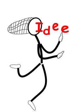 Strichm&auml;nnchen mit Idee