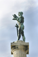 Victory monument symbol of Belgrade Serbia