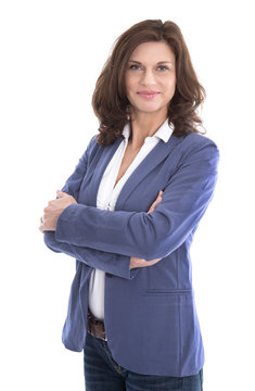Portrait einer &auml;lteren attraktiven Business Frau isoliert
