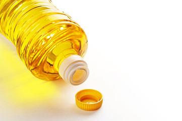 Vegetable oil in plastic bottle