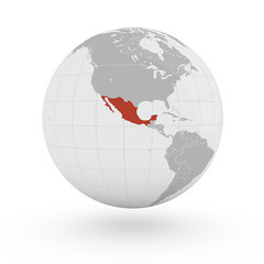 Mappamondo America Messico