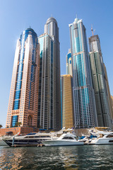 Fototapeta na wymiar Dubai Marina cityscape, UAE