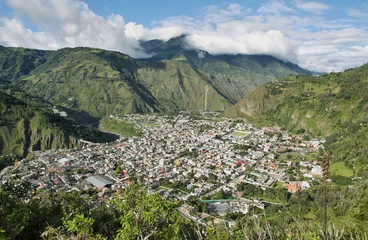 Türaufkleber Stadt Banos, Ecuador © estivillml