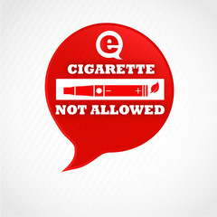 e-cigarette not allowed