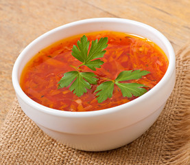 Fresh vegetable soup