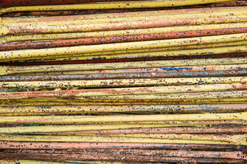Stock of steel scaffolding