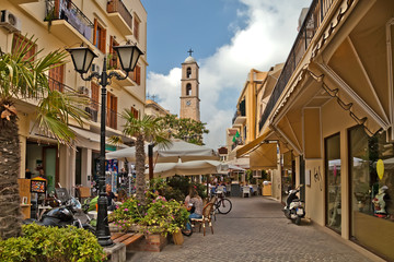 Туристическая улица Ханьи. Греция. Крит