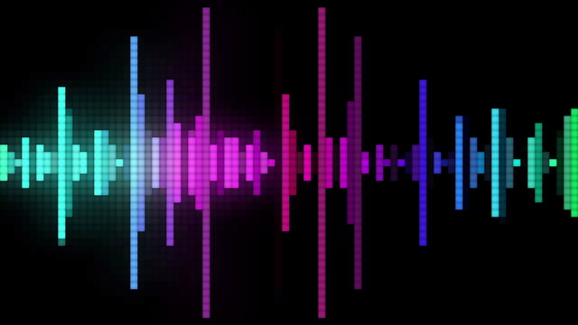 audio wave line pixel style