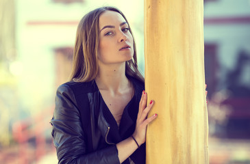 portrait of a girl in the park
