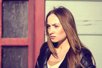 portrait of a girl in the park