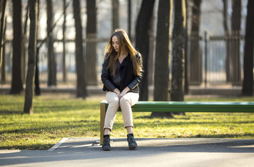 portrait of a girl in the park