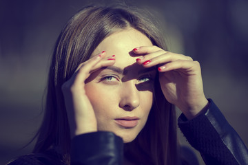 portrait of a girl in the park