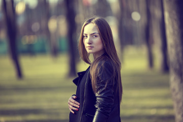 portrait of a girl in the park