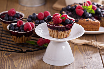 Berry muffin with oats