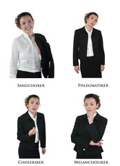 Naklejka premium Die vier Persönlichkeitstypen